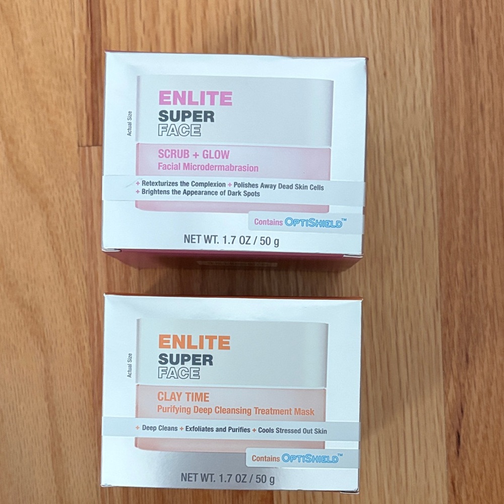 Set : Enlite Superface Scrub and Glow, Clay time .